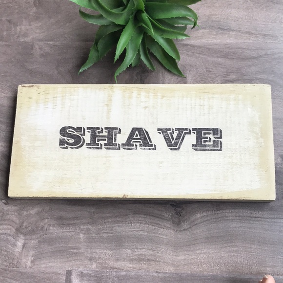 🎁 4/$25 - VINTAGE look Shave sign - bathroom decor - NEW - Picture 2 of 6